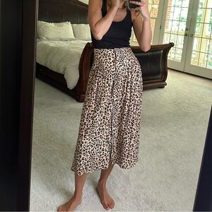 Charlie Holiday leopard midi skirt